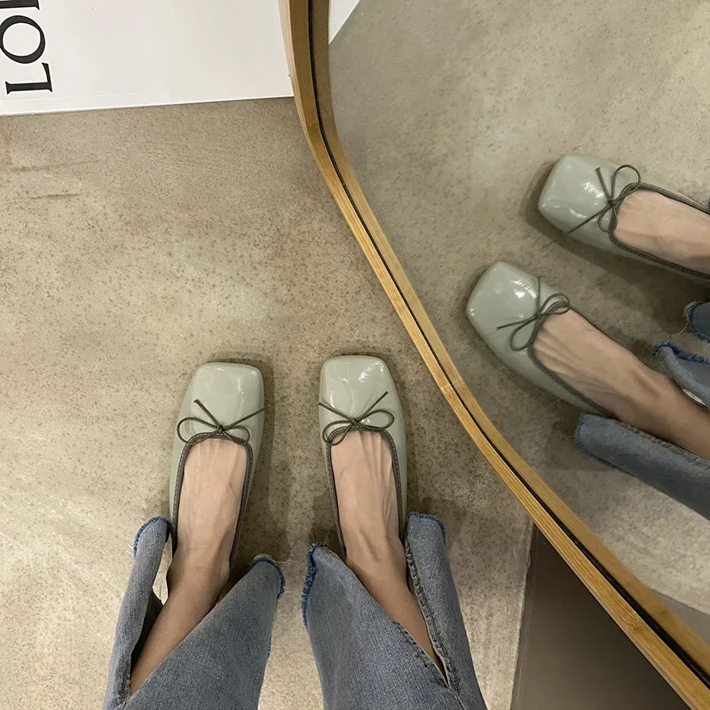 Slip On Women Ballet Flats Fashion Butterfly-knot Shoes 2025 Spring Ladies Elegant Street Style Mary Jane Shoes 6