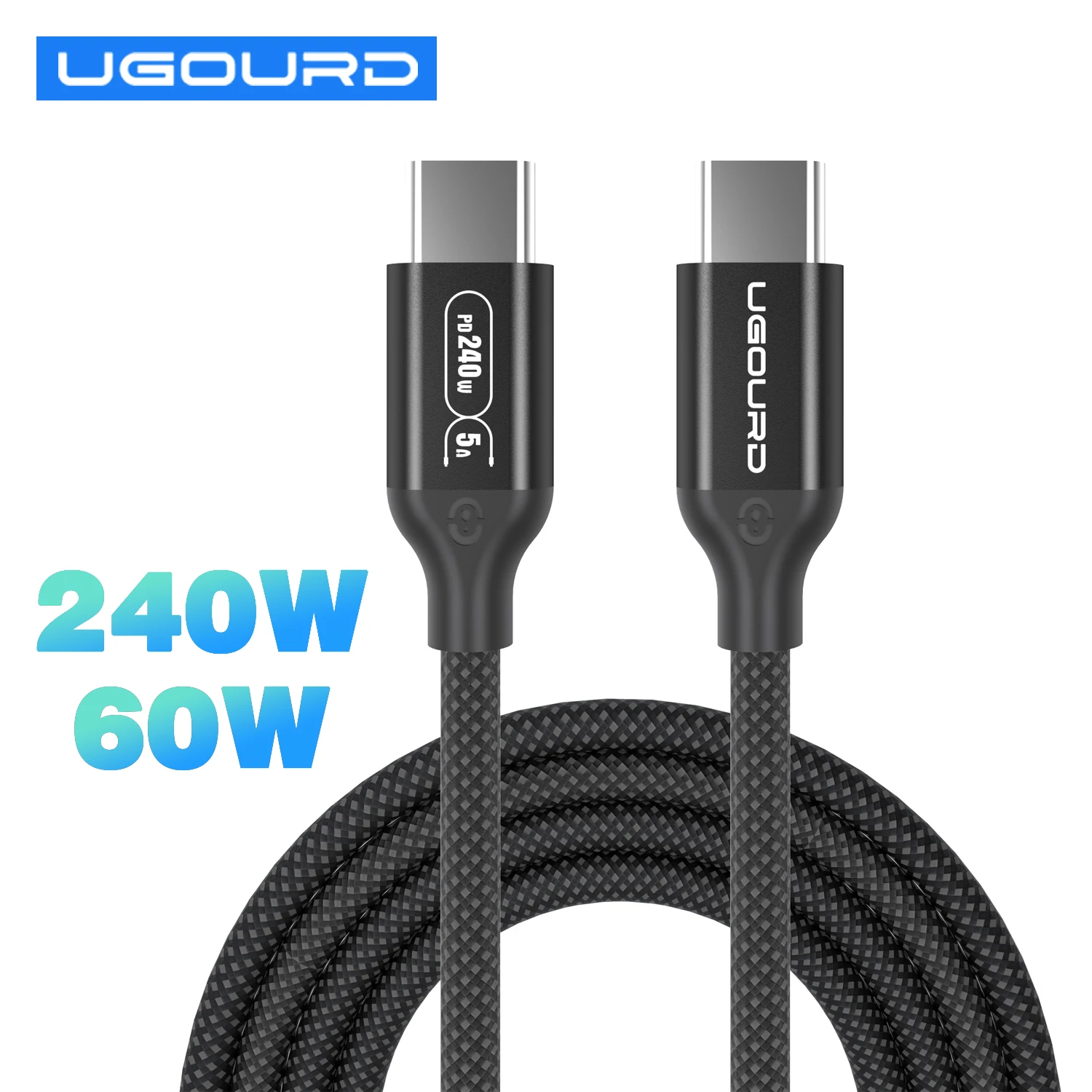 UGOURD Type C 240W Super Fast Charge Cable USB C PD 60W Quick Charging Power cord for iPhone15 Plus Pro SAMSUNG Huawei Xiaomi BEST SELLERS