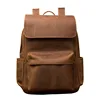NASVA Genuine Leathe Men's Backpack Vintege  Hiking Backpack Casual  School Backpack  Coffee Business   For 15.6 In Laptop  Bag 2