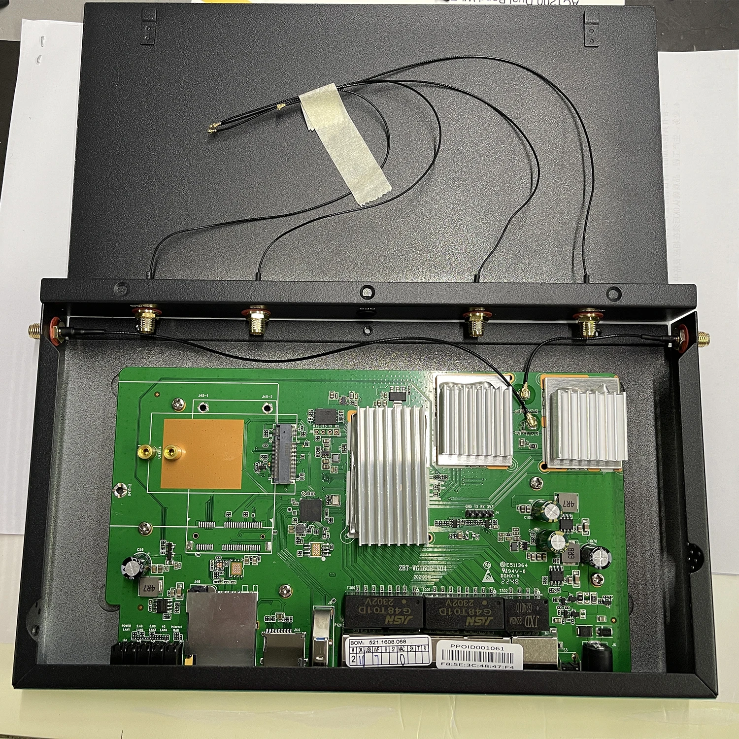 1200Mbps 5G Router SIM M.2 Slot Wireless WIFI 2.4GHz 5GHz 4g 5g RM520N-GL Modem 4*RJ45 LAN 16MB 256MB Openwrt Detachable Antenna - 4