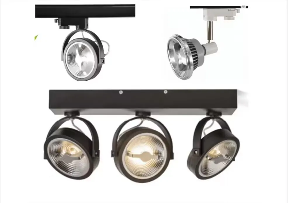 고출력 LED 스포트 라이트, AR111, QR111, ES111, GU10, G53, AC110V, 220V, DC12V, 15W, 20W