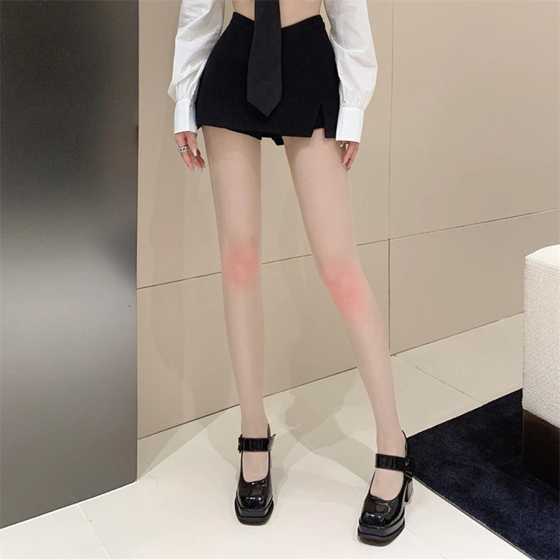 Women Sweet Opaque Pantyhose Gradient Pink Blush Bow Print Cosplay Tights -  AliExpress