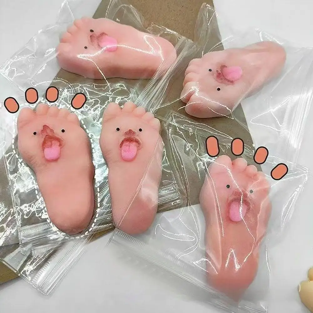 혀가 튀어나오는 큰 발 장난감, 신기하고 부드러운 스트레스 해소용 어린이 장난감, 선물용, 느린 압력 해소 성인용 리바운드 장난감, Rel Q9l5