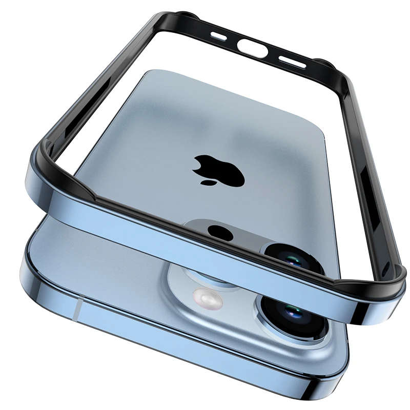 Luxury Light Aluminum Metal Frame Ultra-Thin Silicone Bumper Case Accessory