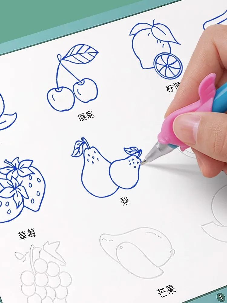 Preschool Fine Motor Skills Grooved Doodle & Drawing Book for Kids Tracing Handwriting Practice Pad for Kindergarten Large Class 2