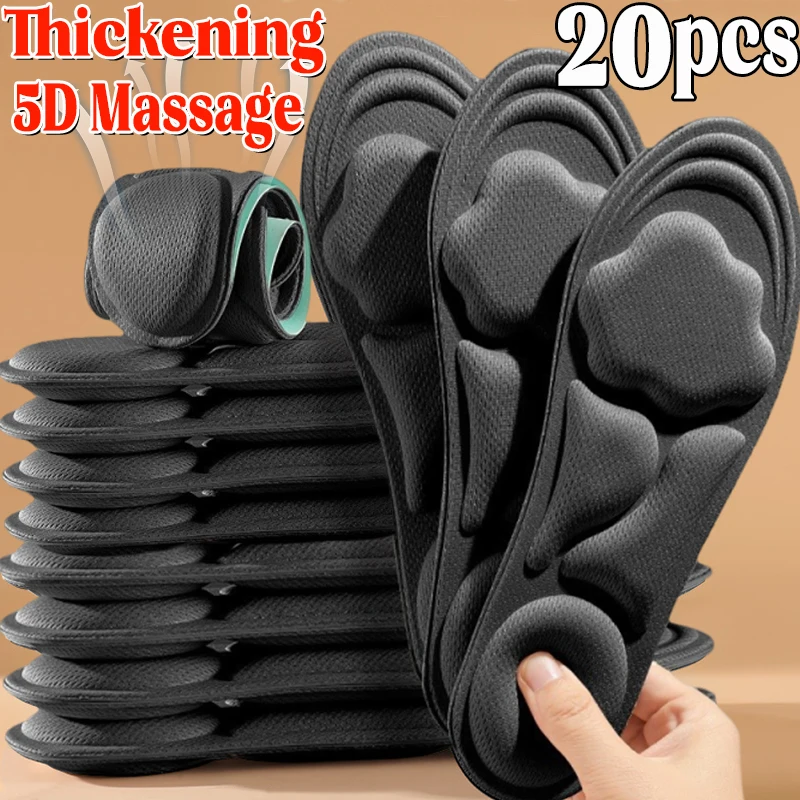 thumbnail image 1 of 2/20 piezas de plantillas de espuma viscoelástica con masaje 5D para suelas de zapatos, plantillas transpirables con amortiguación para zapatillas de deporte, plantillas para pies, plantillas ortopédi, 1 of 5