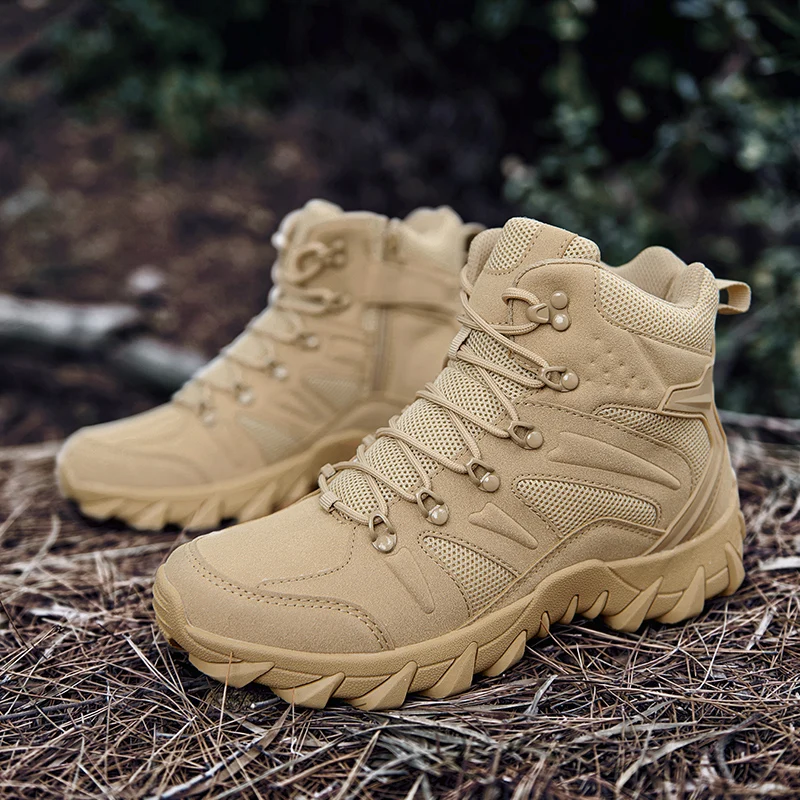 2024 Men Boots Military Leather Boots Special Force Tactical Desert Combat Men's Boots Outdoor sneakers Shoes Ankle Boots