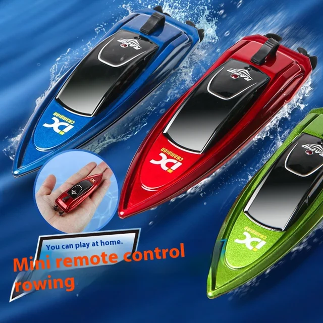Mini RC Boat 5km/h Radio Remote Controlled High Speed Ship with LED Light Palm Boat Summer Water Toy Pool Toys Models Gifts 6