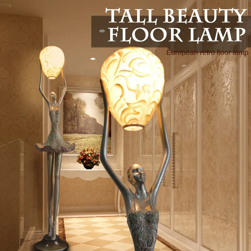 

Ballet Beauty Floor Lamp Hotel Villa Club Creative Sculpture Crafts