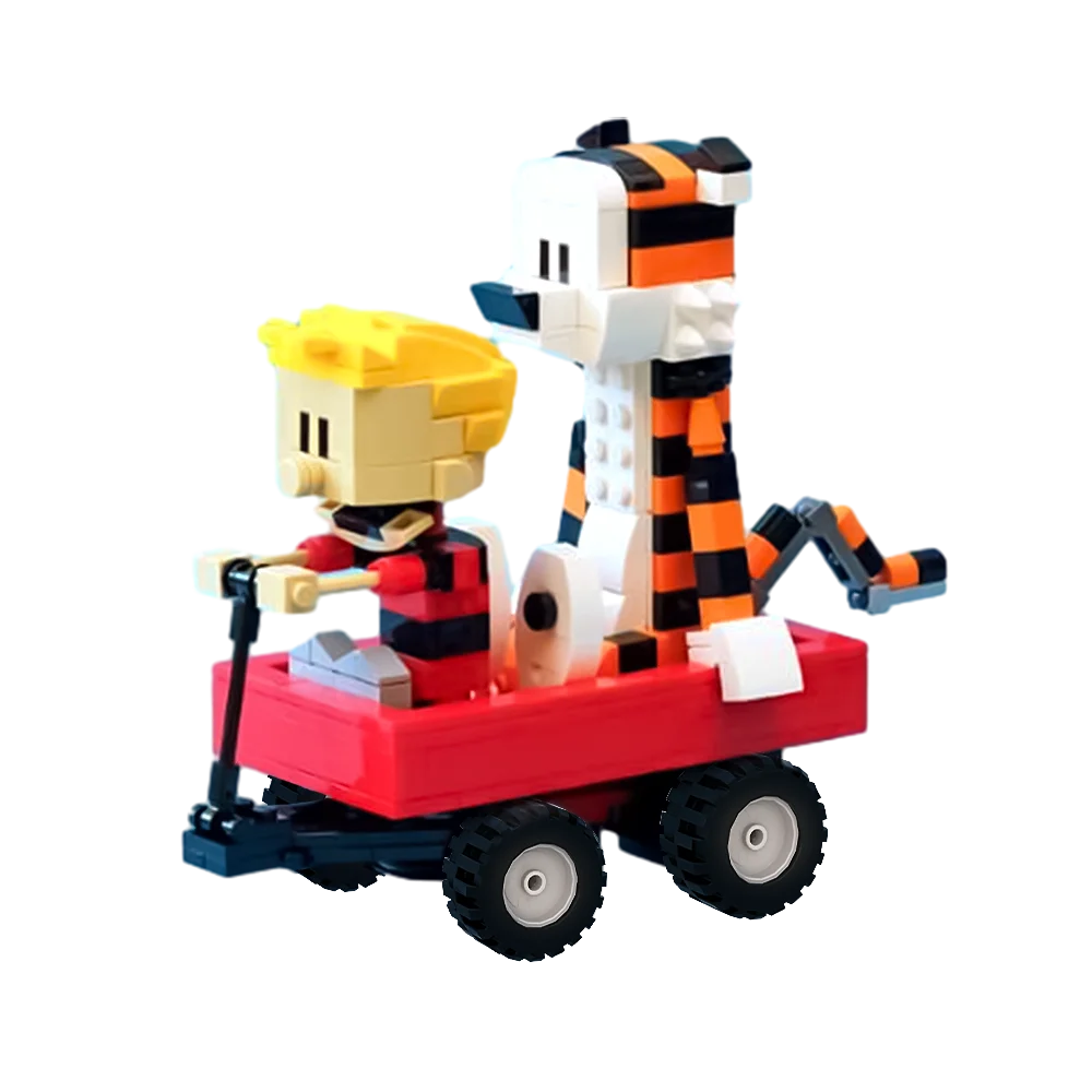 

Moc Calvin and Hobbes Building Blocks Classic Comic Book Figure DIY Model Bricks Sets Children's Educational Toys Collect gifts