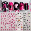 3pcs 5D Halloween Nail Art Stickers Y2K Pumpkin Skull Bone Ghost Cross Design Adhesive  Nail Decals for Manicure Decoration 1