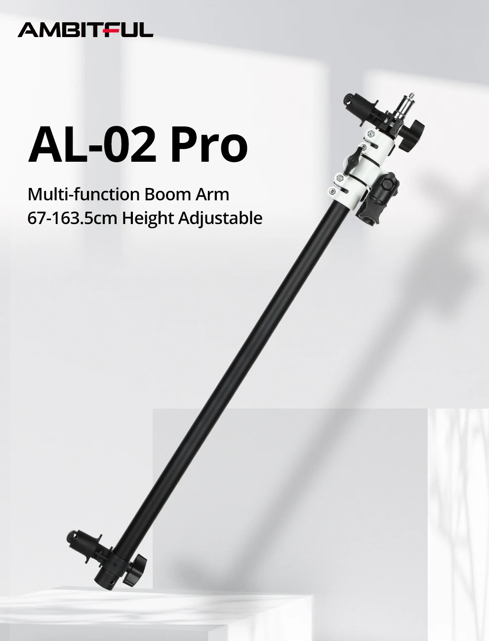 Description Picture 2 of itemAMBITFUL AL-02 Pro photography Reflector bracket Bar with Telescopic Boom Arm Top Light Sandbag for Speedlite Mini Flash Strobe