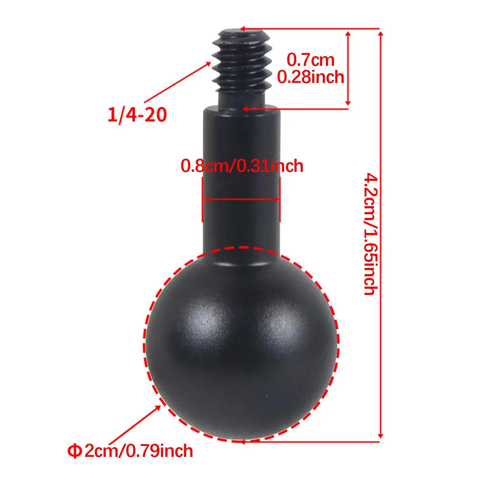 20mm 볼 헤드 어댑터 마운트 포켓 안정성 다용도 액션 카메라 홀더