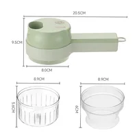 Electric Vegetable Cutter Set Handheld Wireless Garlic Masher Food Chopper Meat Grinder Machine Peel Slice Kitchen Accessories 6