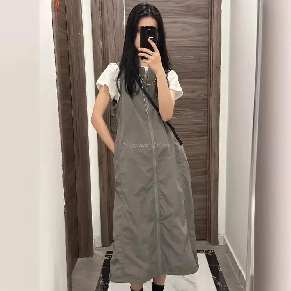 L/XL/2XL/3XL/4XL/5XL Workwear Functional Style Zipper Tank Dress Barber Shop Work Clothes Gown Uniform Pet Grooming Wrap 2