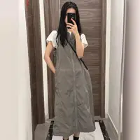 L/XL/2XL/3XL/4XL/5XL Workwear Functional Style Zipper Tank Dress Barber Shop Work Clothes Gown Uniform Pet Grooming Wrap 2