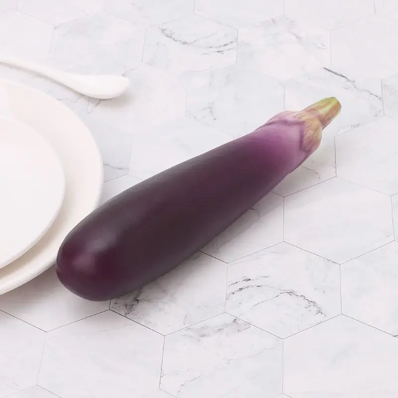 Food Model Lifelike Artificial Eggplants Simulation Fake Vegetable Photo Props Home Kitchen Decoration Kids Teaching Toy