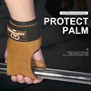 Cowhide Weight Lifting Gloves Heavy Duty Straps With Wrist Support For PowerLifting Deadlifts Adjustable Padded Bodybuilding 1