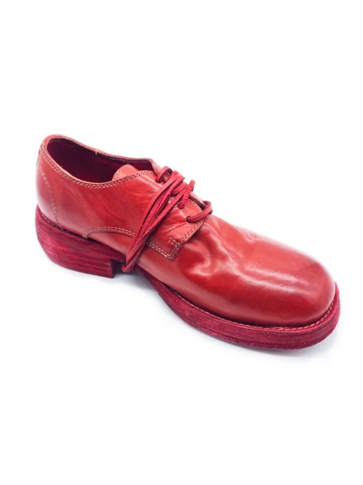 Mens Solid Color Casual Genuine Leather Derby Shoes Lace Up Handmade Horsehide Vintage Design Dress Shoes Male