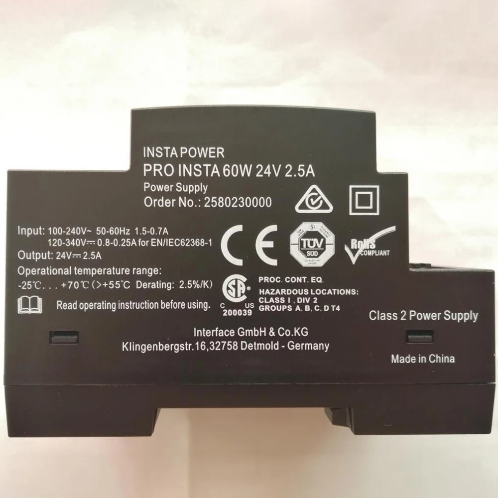 Insta Power DIN-Rail Power Supply For Weidmuller 2580230000 PRO INSTA 60W 24V 2.5A 5 Insta Power DIN-Rail Power Supply For Weidmuller 2580230000 PRO INSTA 60W 24V 2.5A - Image 3