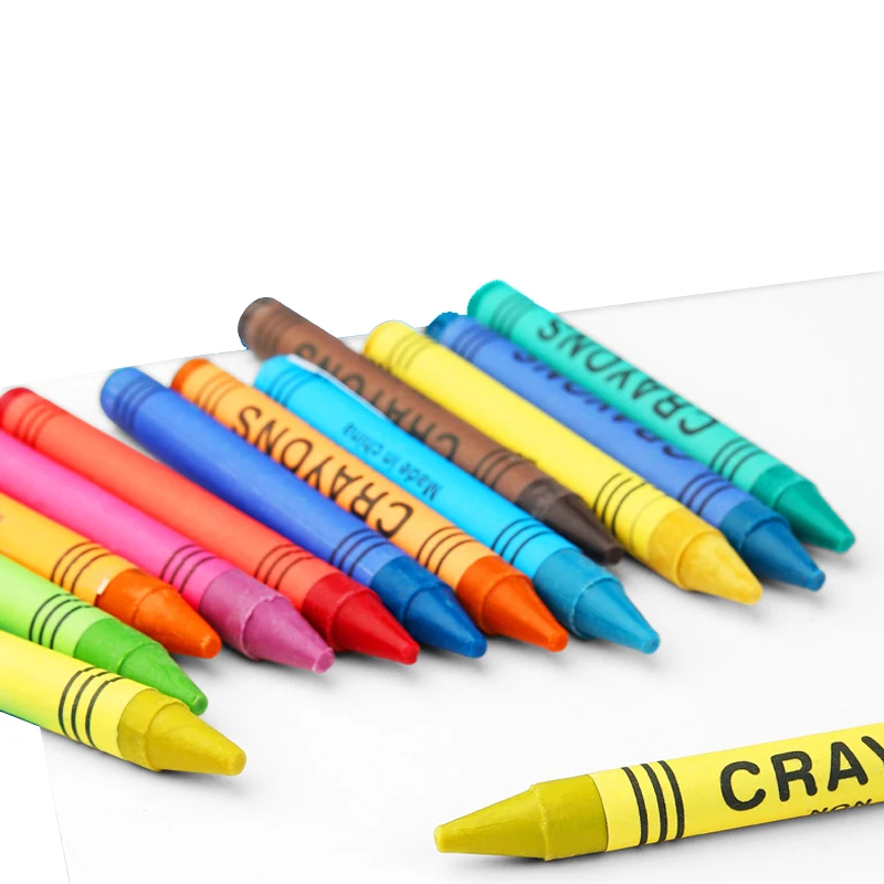 Colored Crayons 6-8 Colors Round Non Toxic Sticks Brushes Oil Painting Sticks Art Set Stationery School Supplies Kids colored crayons oil painting sticks