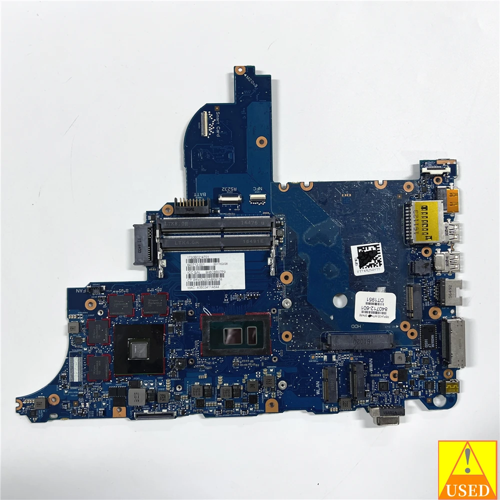 Scheda Madre Del Computer Portatile Usata 840712-501 Muslimper Hp 650 G2 Con Gpu I5-6300U R7 M350 2G Completamente Testato, Funziona Perfettamente