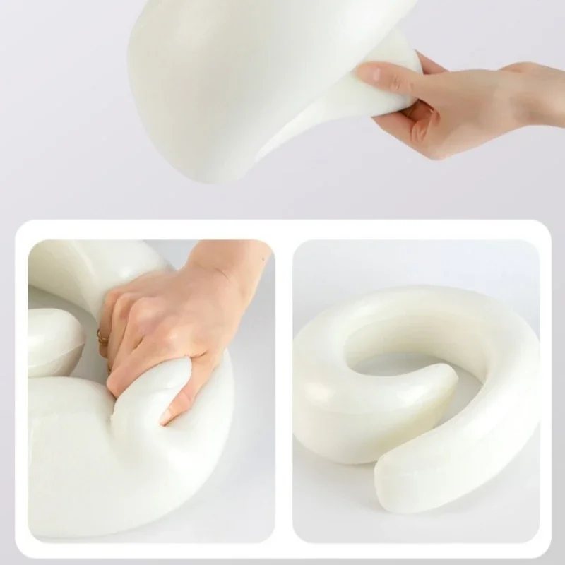 Neck Pillow Memory Foam Travel Pillow Soft Chin Support Pillow with 360-Degree Head Support