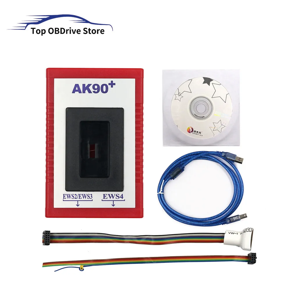 Ak90 + Key Programmer Tool Per Bmw Ews Ak90 Key Maker Con Lettore Di Codici Chiave Per Lo Styling Dell'Auto Ak-90 Per Bmw 1995-2009 Free Ship
