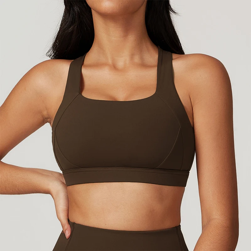 Hearuisavy Quick-Dry Backless Yoga Clothes Running Vest Women Workout Brassiere Fitness Gym Tank Top Women Push up Sports Bra - תמונה 4