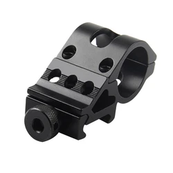 Quick Release Offset Flashlight Mount with Picatinny Rail (Black)