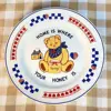 Original Retro Bear Plate,Sushi Bear Plates Korean Cute Girl Heart Ceramic Trays Unique Dessert Plate Serving Cartoon Dinnerware 2