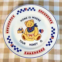 Original Retro Bear Plate,Sushi Bear Plates Korean Cute Girl Heart Ceramic Trays Unique Dessert Plate Serving Cartoon Dinnerware 2