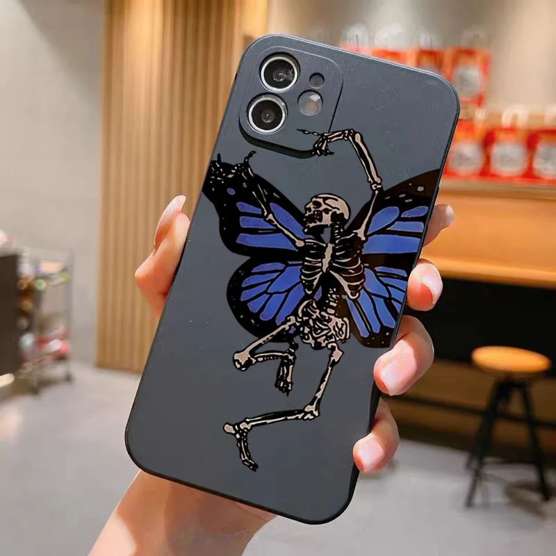 Aesthetic Flower Skeleton Skull Phone Case For Xiaomi Redmi Note 13 11 12 Pro Plus 5G 10 10S 11S 12S Cover For Redmi 12C 13C 4G - Image 5