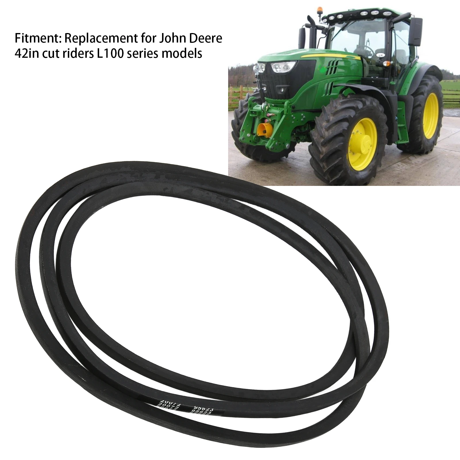 Lawn Mower Belt GX20072 Replacement for 42in Cut L100 Series Mowers Deck Belt Lawn Mower lawn mower parts