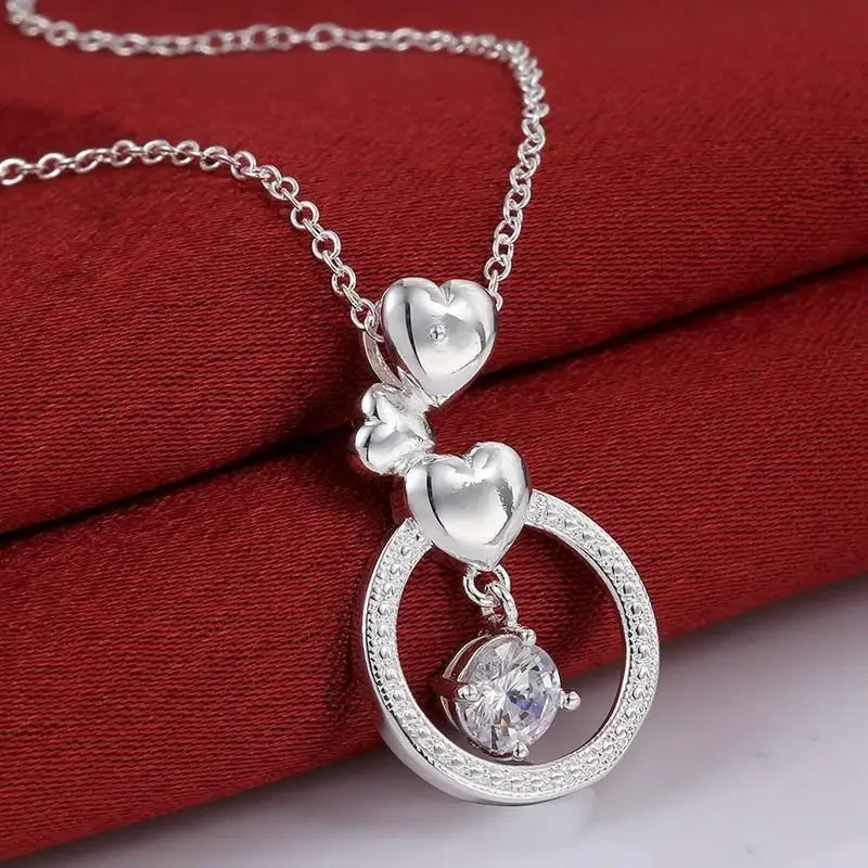 Collana Donna XENOX Poppy Glitz In Argento 925 Con Ciondolo E Zirconi - Gioiello Elegante, Idea Regalo