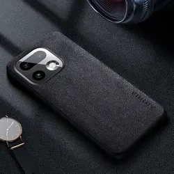 Premium Luxury Leather Retro Business Style Solid Color Phone Case for Realme 16 Pro Plus (Black)