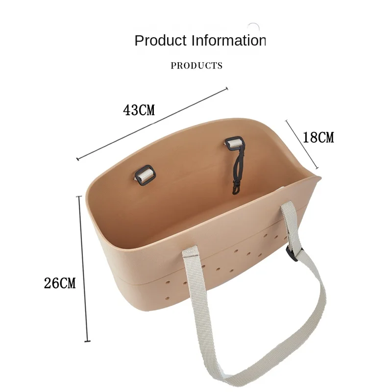 Bogg BagEVA New European and American Outdoor Tourism Beach Dopamine Candy Colored Shoulder Handba