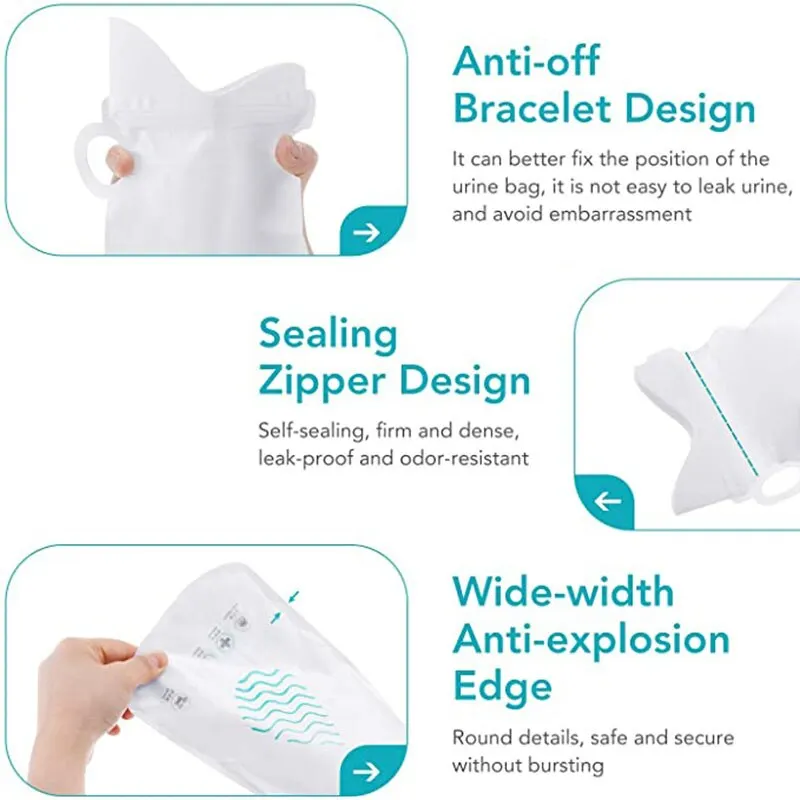 700ml 4pcs Outdoor Travel Emergency Portable Car Disposable Vomit Bag Urine Bag Disposable Toilet Bag Mini Mobile Toilets Handy Unisex