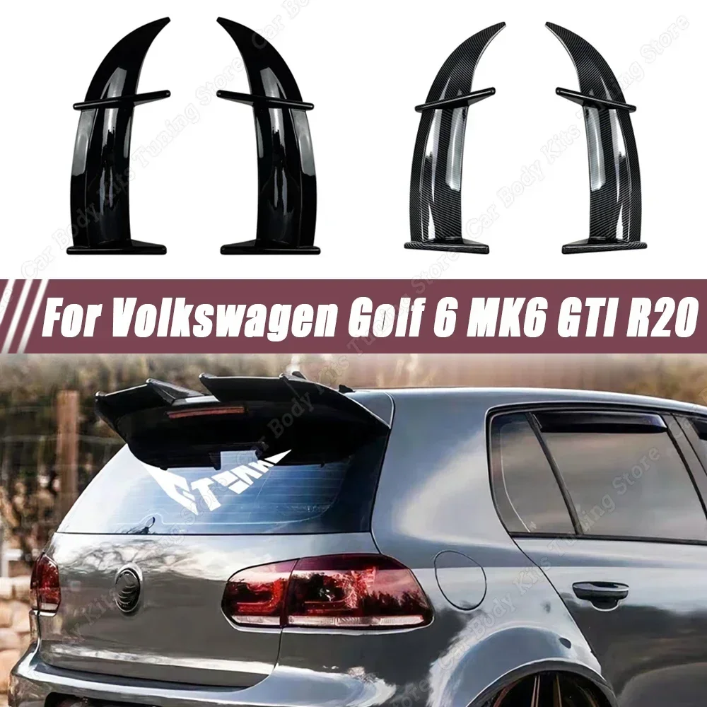 Gloss Black Ak Style Car Rear Trunk Roof Boot Lip Spoiler Wing Tuning Per Volkswagen Golf 6 Mk6 Gti R20 Trim Body Kit