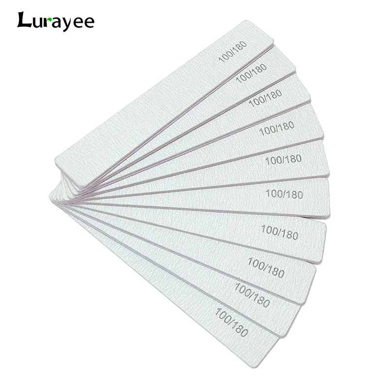 

Nail File 100/180 Grit Double Sides Washable Nail Files Manicure Tools for Nail Extension Gel and Acrylic Nails