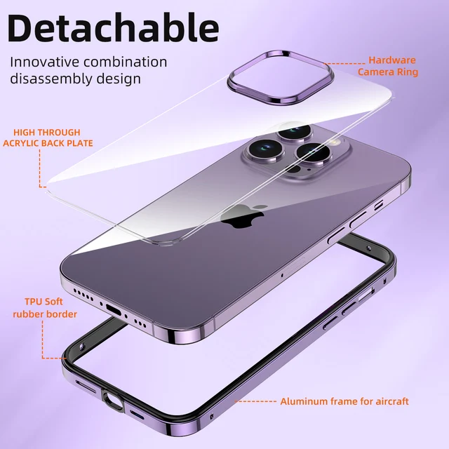 Original R-JUST For iphone 15 Pro Max Frame Case Metal Wood 14 Plus Luxuty  Bumper 13 Pm 12 Lightweight Non-Slip Cover Funda Skin - AliExpress