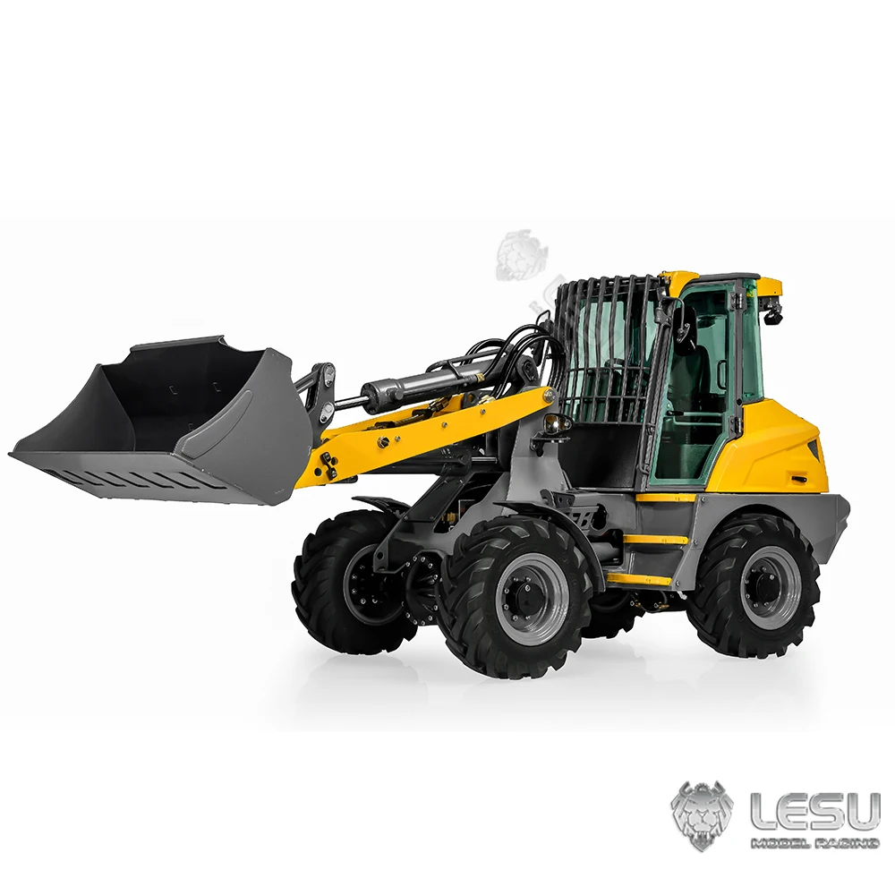 In Stock LESU Aoue-MCL8 1/14 RC Hydraulic Metal Wheeled Loader 4*4 Kit Construction Truck Model Light Sound ESC Toy Gift Vehicle 2