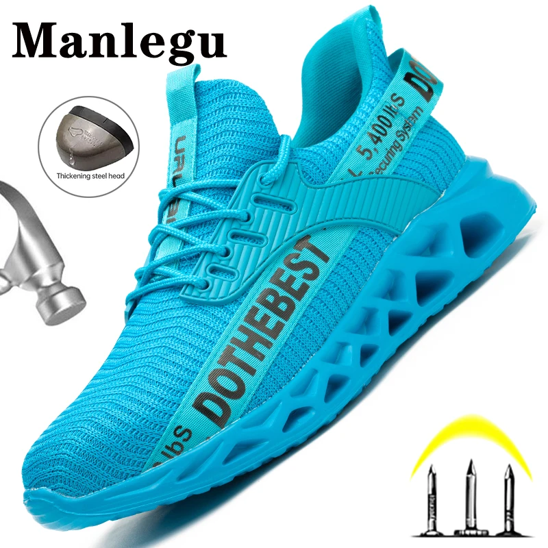 Steel Toe Safety Shoes for Women Men Lightweight Work Sneakers Puncture Proof Work Shoes Coustruction Safety Boots Unisex safety shoes