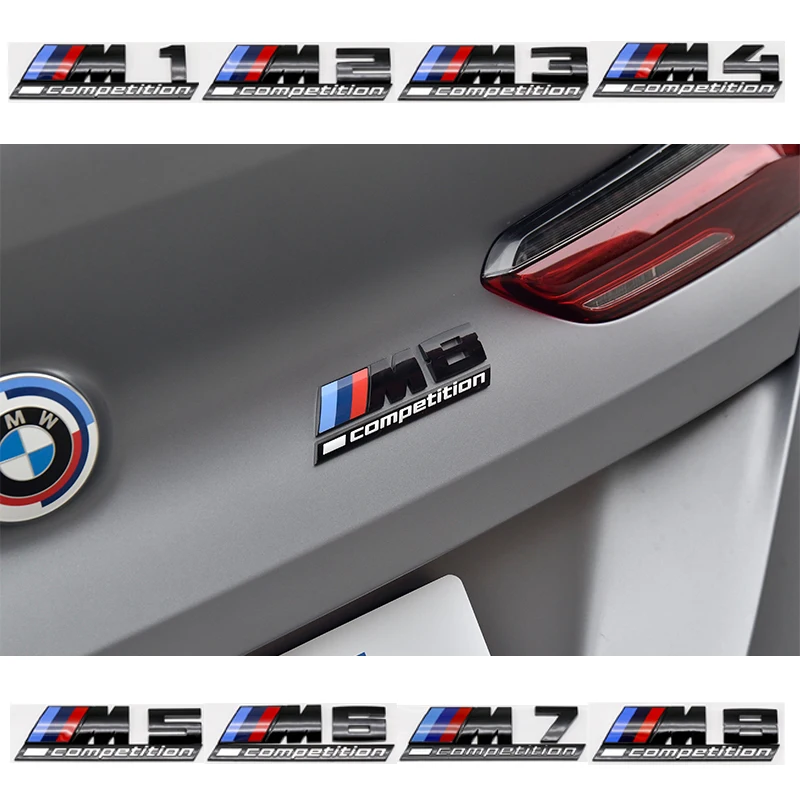 3D 로고 스티커 BMW M 스포츠 3색 엠블럼 배지 (M1 M2 M3 M4 M5 M6 M7 M8 X1 X3 X5 X6 방수 펜더 트렁크 액세서리)