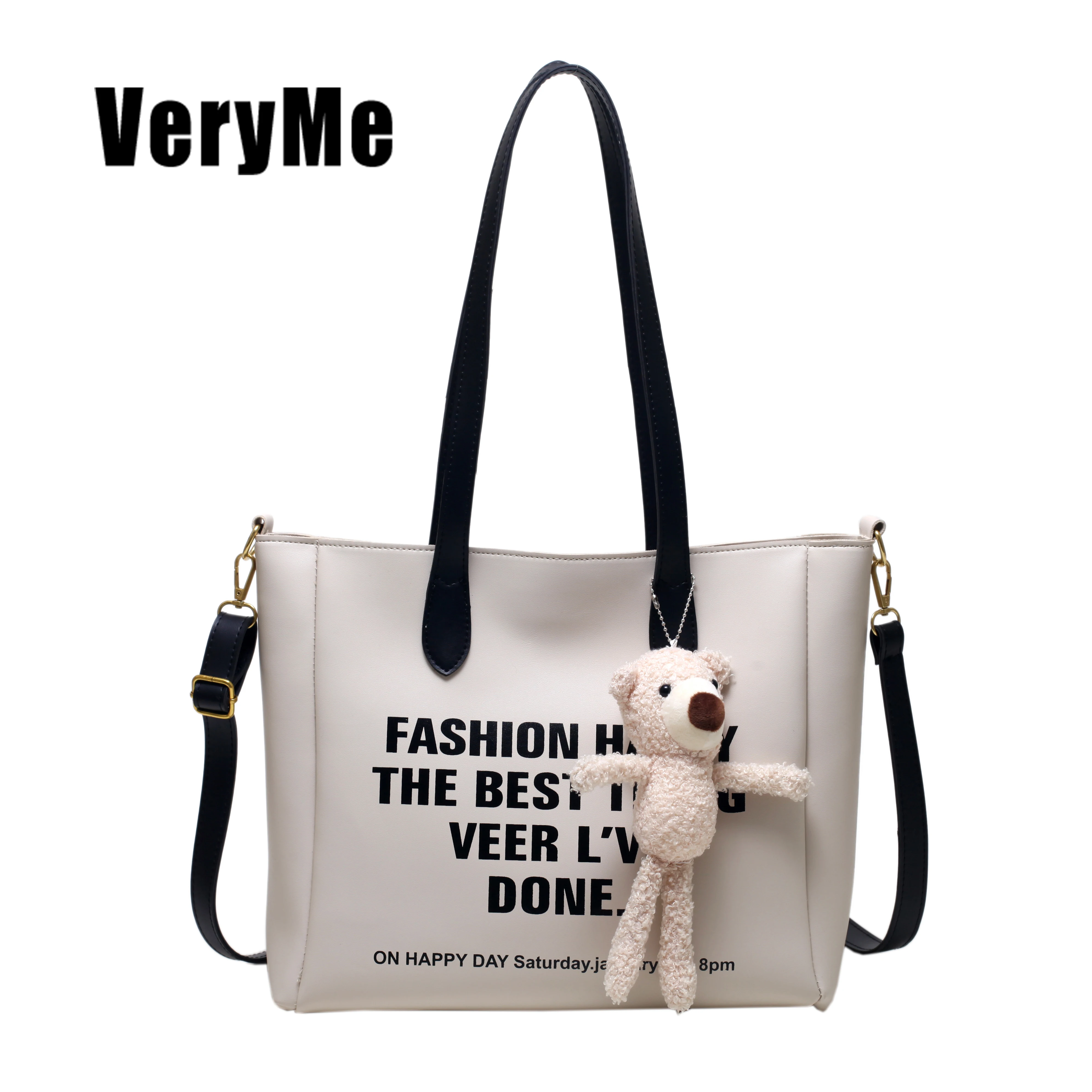 VeryMe High Quality Leather Handbags and Purse Casual Fashion Shoulder Shopper Bags Large Capacity Women's Totes New bolso mujer