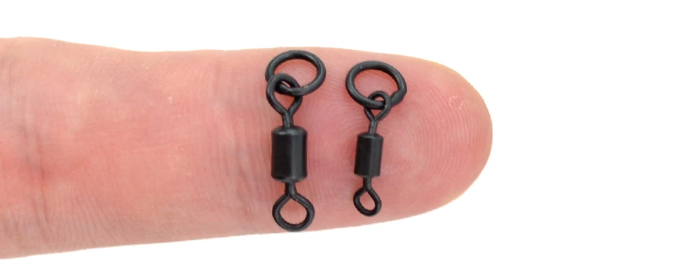 20 Stück Karpfenangeln Wirbel für Chod Rig Link mit massivem Ring Terminal Angelgerät Fishing Snap Wirbel AE045S – Detail 2