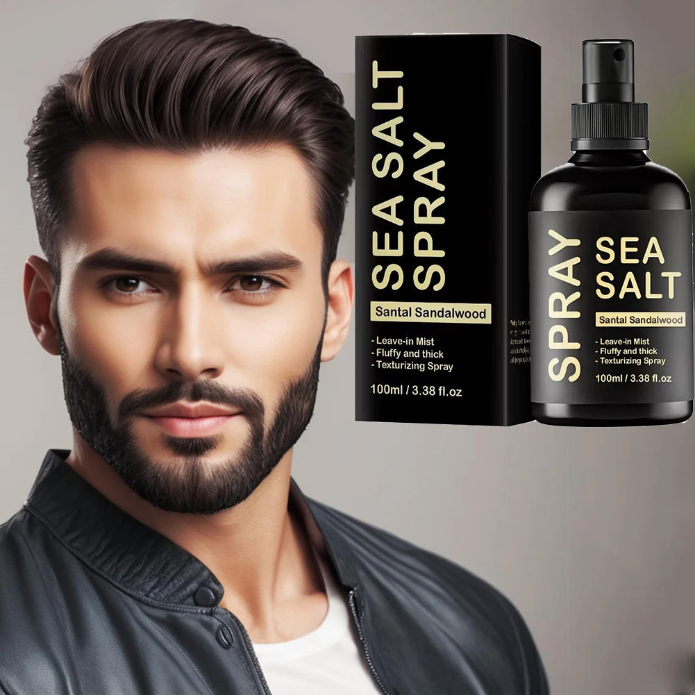 Men 100ML Sea Salt Hair Styling Spray Improving Volumizing Texturing Natural Sea Salt Nourishing Fixing Care