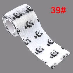 Animal Pattern Self-Adhesive Elastic Bandage - 4.5m Sports Wrap Tape for First Aid and Pet Care (Panda)