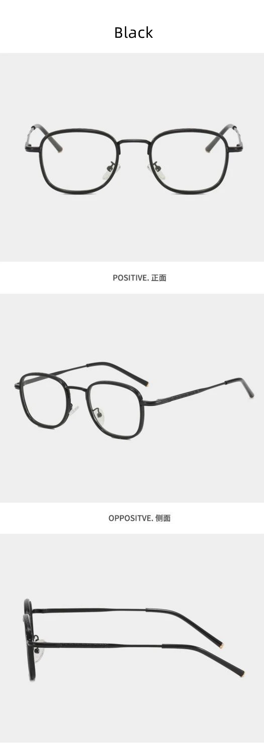 Retro japanischen Stil kreisförmige Metall geschnitzt Männer Frauen Brillengestell optische Rezept individuelle Anti-Blaulicht-Brille – Detail 9