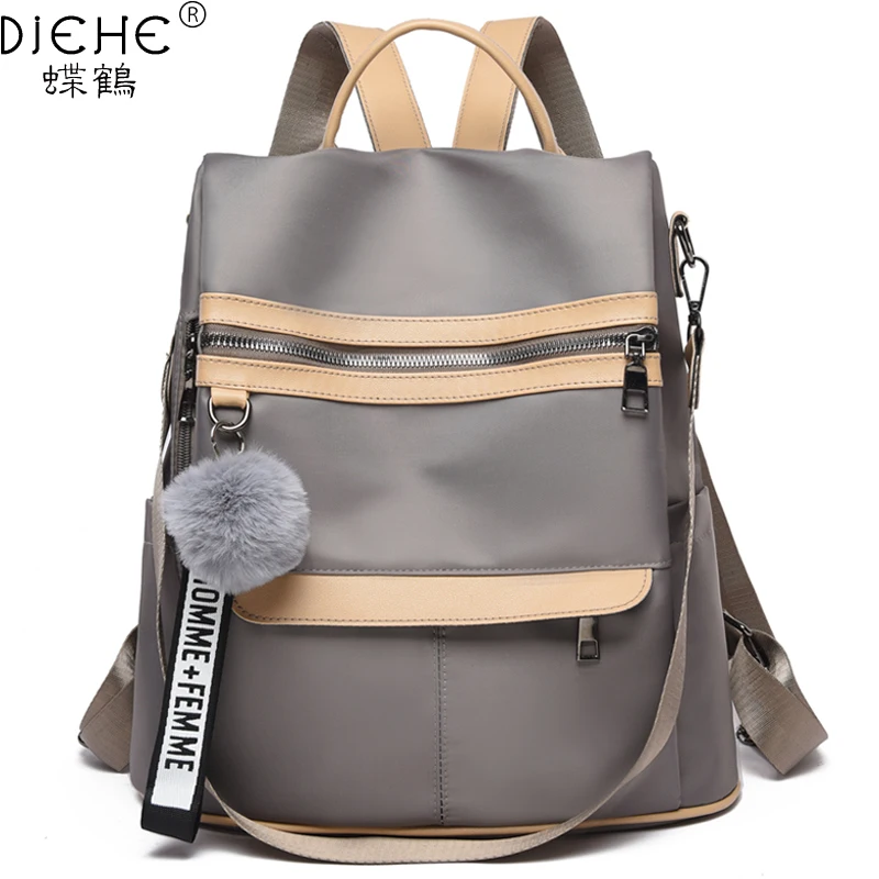 Waterproof Oxford Cloth Women Backpack Light Weight Nylon Travel Backpack Fashion School Bags Casual Lides Shoulder Bags